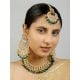 Heritage Inspired Kundan Bridal Necklace Set With Earrings And Maang Tikka